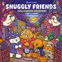 „Snuggly Friends: Halloween Whispers, Cozy & Comfy Colouring Book“. Illustration mit verkleideten Tieren an Halloween., Buch