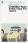 "Arkady & Boris Strugatsky: One Billion Years to the End of the World." Illustration mit Tisch, Kegel und Landschaft., Buch