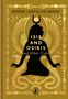 "ISIS AND OSIRIS and Other Tales" von Roger Lancelyn Green. Silhouette einer sitzenden Figur mit Flügeln, goldener Hintergrund.