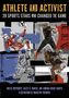 „ATHLETE AND ACTIVIST: 28 SPORTS STARS WHO CHANGED THE GAME“ steht oben. Darunter sportliche Illustrationen., Buch