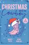 "CHRISTMAS WITH THE Cowboy." Zwei rosa Cowboy-Stiefel, einer mit Weihnachtsmütze, umgeben von Sternen und Schneeflocken., Buch