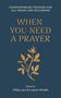 Titel: "When You Need a Prayer". Darüber: "Contemporary Prayers for All Needs and Occasions". Unten: Name der Herausgeber. Goldene Pflanze., Buch