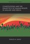 Text oben: "CRITICAL HUMAN RIGHTS". Haupttext: "CONSTITUTIONS AND THE DIALECTICS OF HUMAN RIGHTS IN MALAWI AND KENYA". Autor: Eunice N. Sahle. Unten eine Silhouette jubelnder Menschen vor abstraktem Hintergrund in warmen Farbtönen., Buch