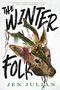 „The Winter Folk“ und „Jen Julian“. Geweih mit Moos, Blumen, Pilzen, surrealer Hirschkopf., Buch