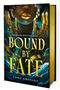 „Their Love Defies All Gods. Bound by Fate. Cairo Aibangbee.“ Frau mit goldenen Lippen und Händen, Meereswellen im Hintergrund.