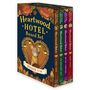 Text: "HEARTWOOD HOTEL BOXED SET: BOOKS 1-4 ON SALE SEPTEMBER 2026." Weiße Schrift auf schwarzem Hintergrund.
