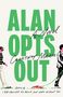 Text: "ALAN OPTS OUT", "COVER TO COME", "A NOVEL", "Courtney Maum". Schwarzes Design mit rotem Rechteck.