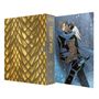 "REBECCA YARROS. FOURTH WING. THE GRAPHIC NOVEL: VOLUME ONE. COVER COMING SOON." Schwarzer Hintergrund, weißer Text., Buch
