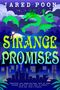 "Jared Poon", "Strange Promises", "Heartfelt and laugh-out-loud..." Ein grüner Drache, eine weiße Katze, nächtliche Stadtsilhouette., Buch