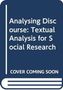 "Analysing Discourse: Textual Analysis for Social Research", "COVER COMING SOON". Ein stilisiertes Buch-Cover in Blau.