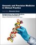 "Genomic and Precision Medicine in Clinical Practice." Hand in blauem Handschuh hält DNA-Strang aus Speisen und Gemüse., Buch