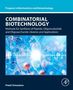 „Combinatorial Biotechnology“ und weitere wissenschaftliche Texte. Wissenschaftliches Cover mit Molekülen und blauem Hintergrund., Buch