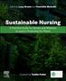 "Sustainable Nursing: Ein praktischer Leitfaden für Krankenpflege und Hebammen. Grüner Hintergrund mit Pflanzen und Gebäuden."