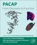 Titel: "PACAP: From Discovery to Function". Es zeigt ein 3D-Modell eines Moleküls und farbige wissenschaftliche Illustrationen., Buch