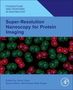 "Super-Resolution Nanoscopy for Protein Imaging" in blauer Schrift, rote und grüne mikroskopische Strukturen darunter., Buch