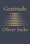 "Gratitude" und "Oliver Sacks" stehen über gelben Linien auf dunkelblauem Hintergrund.