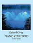Edvard Grieg: Piano Concerto In Full Score, Buch