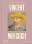 A LIFE IN PICTURES, VINCENT VAN GOGH, Nick Trend. Eine Illustration von Van Gogh mit gelbem Hut., Buch