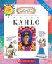 Revised Edition. Frida Kahlo. Illustration mit Kahlo, Tieren und Sprechblasen. Buntes, lebendiges Design.