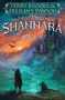 "Terry Brooks & Delilah S. Dawson, The First Druids of Shannara, Brona." Zwei Personen vor einer bunten Fantasy-Landschaft., Buch