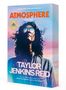 Das Cover zeigt den Titel "ATMOSPHERE" in Orange, darunter "A Love Story". Darunter eine Person mit Sonnenbrille.
