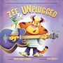 "Zee Unplugged" in großer gelber Schrift. Ein tigerähnliches Tier spielt Gitarre, trägt ein gestreiftes Hemd., Buch