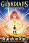 "GUARDIANS: FORBIDDEN MOUNTAIN" oben. Ein Krieger mit Schwert im Hintergrund, ein Junge mit Schwert im Vordergrund.