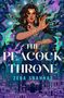 Titel: THE PEACOCK THRONE, darunter Zeba Shahnaz. Illustration: Frau mit Schmuck und Pfauenmotiv. Farben: Blau, Lila, Grün.