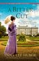 Text: **"A Bitter Cut"**, "A Lady Darby Mystery", "Anna Lee Huber". Frau in lila Kleid mit Sonnenschirm vor Herrenhaus., Buch