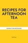 Text: "RECIPES FOR AFTERNOON TEA", "COVER TO BE REVEALED", "hamlyn". Gelber Hintergrund mit schwarzem Text.