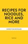 Gelber Hintergrund mit folgenden Texten: "RECIPES FOR NOODLES, RICE AND MORE", "COVER TO BE REVEALED", "hamlyn".