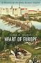 Text: "A History of the Holy Roman Empire", "Peter H. Wilson", "Heart of Europe". Illustration: Mittelalterliche Szene mit Burg und Brücke., Buch