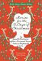 "Stories for the 12 Days of Christmas" von Winterson, Warner, Highsmith & mehr. Roter Hintergrund mit grünem Mistelzweigmuster., Buch