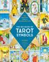 "The Big Book of Tarot Symbols" steht in einem blau-goldenen Design über bunten Tarotkarten.