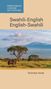 „HIPPOCRENE CONCISE DICTIONARY“ und „Swahili-English English-Swahili“. Ein Elefant, Akazien und Berge im Hintergrund., Buch