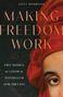 "Janet Morrison. Making Freedom Work. Free Women of Color in Antebellum New Orleans." Ein gemalter Teil eines Gesichts, rot verhüllt., Buch