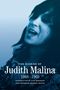 "The Diaries of Judith Malina 1968-1969" steht groß im Vordergrund. Eine Frau mit langen Haaren lächelt leicht.