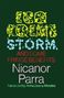 Text: "ECO POEMS, STORM, AND SOME FRINGE BENEFITS, Nicanor Parra, Translated by Anna Deeny Morales." Vielfältige Schriftarten., Buch