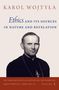 „Karol Wojtyła: Ethics and its Sources in Nature and Revelation.“ Schwarz-weiß Foto eines Geistlichen., Buch
