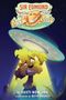 "SIR EDMUND of the WILD WEST: MYSTERY IN ROSWELL" zeigt Hund unter UFO-Strahl. Autoren: Dusti Bowling, Beth Hughes., Buch