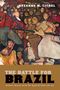 "THE BATTLE FOR BRAZIL" oben. Illustration zeigt Menschenmenge mit bedrohlichen Elementen, zentrale Figur mit Kind., Buch