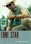Texte: "REEL WEST", "LONE STAR", "ALISON FIELDS". Ein Mann in Uniform und Hut, hält etwas, umgeben von Kakteen., Buch