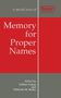 Cohen: Memory for Proper Names, Buch