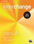 "Interchange Fifth Edition", "with eBook", "intro A", "Student’s Book", "Jack C. Richards". Gelbes, rotierendes Design.