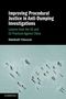 Titel: "Improving Procedural Justice in Anti-Dumping Investigations". Autor: Abdulkadir Yılmazcan. Menschen auf Quadratmustern., Buch