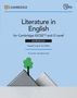 Text: "Literature in English for Cambridge IGCSE™ and O Level Workbook". Oben links ein Cambridge-Logo. Unten Bücher und ein Baum., Buch