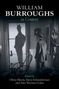 "William Burroughs in Context" steht oben. Ein Mann mit Hut und Anzug reflektiert sich im Fenster, neben ihm ein Stuhl., Buch