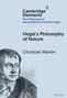 "Cambridge Elements: Hegel's Philosophy of Nature" von Christian Martin. Links Zeichnung eines Mannes in blauem Stil., Buch