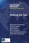 Text: "Cambridge Elements Earth System Governance, Walking the Talk. Marlene Kammerer, Paula Castro, Jack Baker, Karin Ingold, Axel Michaelowa and Ilaria Del Carriatore." Hintergrund: Weltkarte in blauen Tönen. Unten links ein Logo.