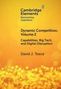 "Dynamic Competition, Volume 2: Capabilities, Big Tech, and Digital Disruption" von David J. Teece. Gelber Hintergrund mit Blasen.